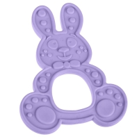 Прорезыватель силиконовый &laquo;Зайка&raquo;, цвет МИКС, КНОПА