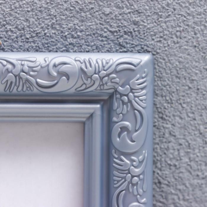 Фоторамка пластик L-2 15х21 см серебр. мет. (пластиковый экран)