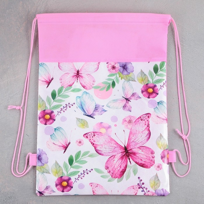 Мешок для обуви &laquo;Бабочки&raquo; полиэстер, размер 30 х 40 см