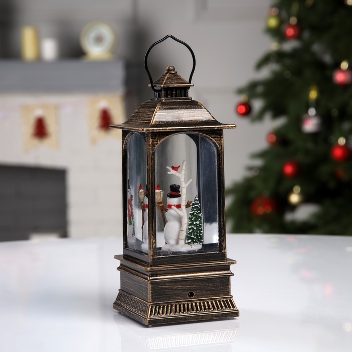 Светодиодная фигура «Фонарь со снеговиком» 7.8 × 19.5 × 7.8 см, пластик, батарейки ААх3 (не в комплекте), USB, свечение тёплое белое Светодиодная фигура «Фонарь со снеговиком» 7.8 × 19.5 × 7.8 см, пластик, батарейки ААх3 (не в комплекте), USB, свечение тёплое белое