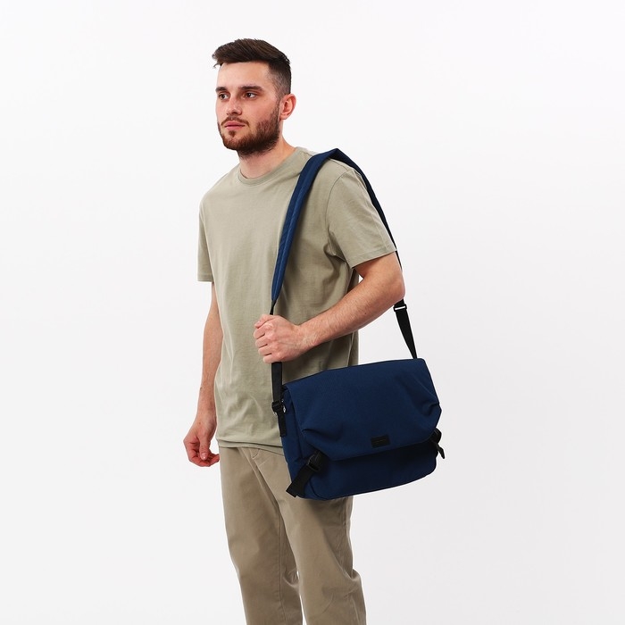 Сумка мужская &laquo;Медведково&raquo;, цвет синий