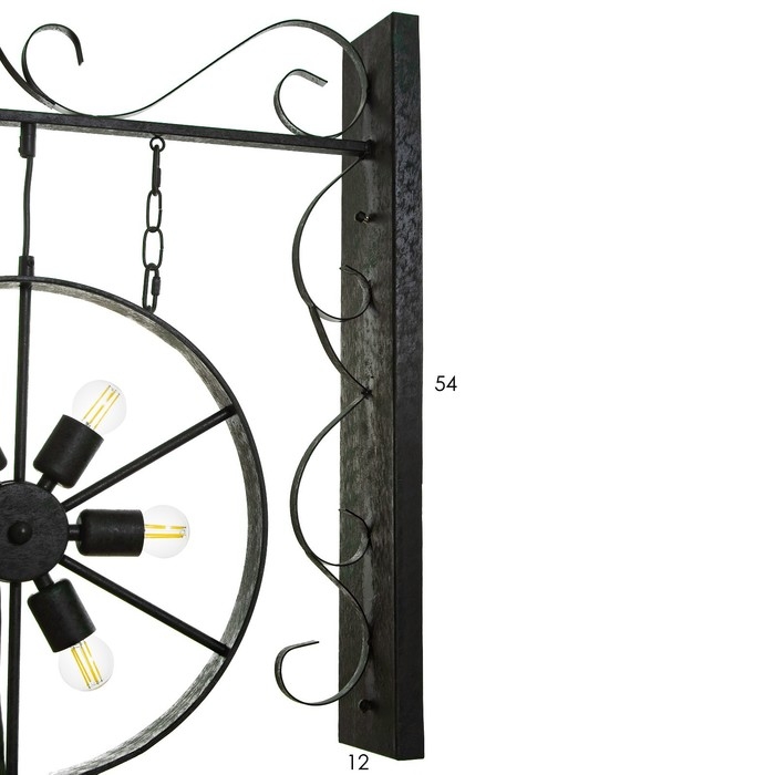 Бра "Топпер" 6хЕ27 40Вт черный 65х12,5х52см