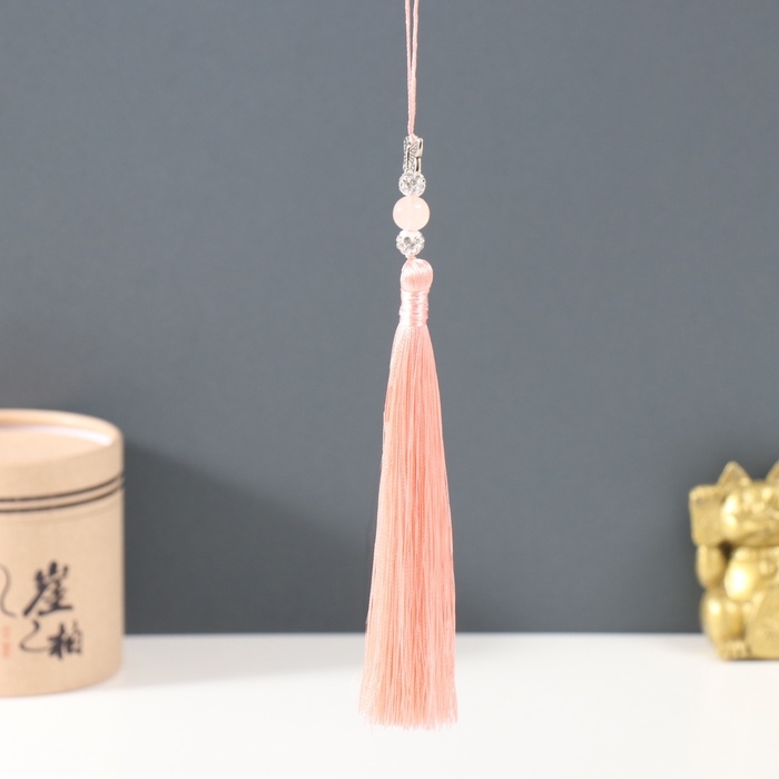 Подвеска текстиль, металл Подвеска текстиль, металл "Бабочка" персиковая 1х1,2х16,5 см