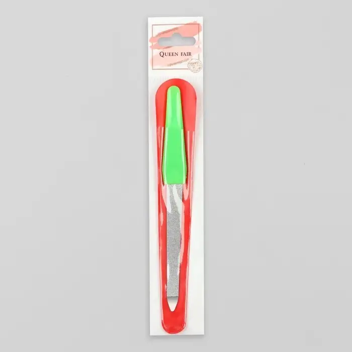 Пилка металлическая для ногтей, 15 см, в чехле, МИКС