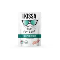 Влажный корм "Kissa" для кошек, кролик в соусе, 75 г