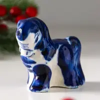 Сувенир "Лошадь Красотка", 9х5см, гжель