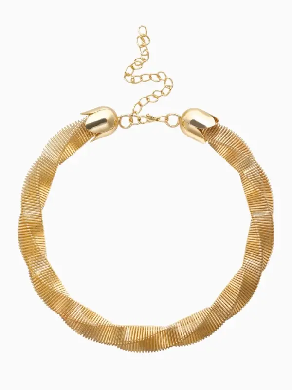 Чокер &laquo;Обруч&raquo; кручённый, цвет золото