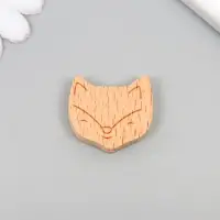 Бусина для творчества дерево "Лисенок" 2,8х2,5 см