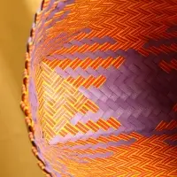 Сумка плетёная пластиковая 20х10х30 см, цв. сиренево-жёлтый