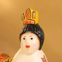 Фигурка на подставке &laquo;Балерина&raquo;, 13&times;8&times;21 см, дерево, оранжевая