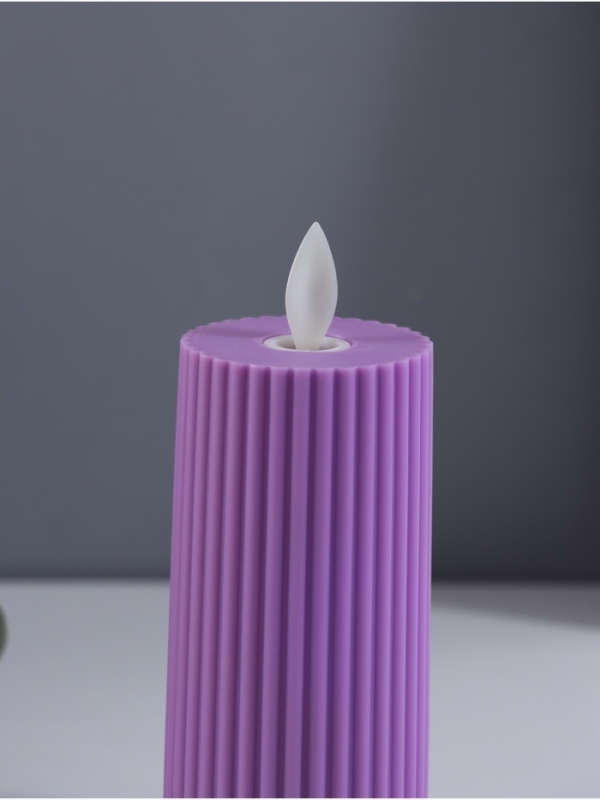 Ночник свеча Ночник свеча "Уют" LED 3xAG13 сиреневый 5х5х11см