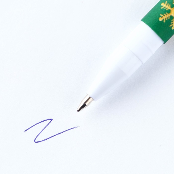 Ручка шариковая пластиковая софт-тач &laquo;Новый год: С Новым Годом!&raquo;, синяя паста 0.7 мм