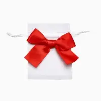 Мешочек подарочный &laquo;Бант органза&raquo;, 7&times;9 см, бело-красный