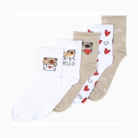 Набор женских носков KAFTAN "Love you&ldquo; 5 пар, размер 36-39 (23-25 см)