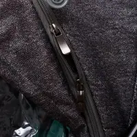 Санки - коляска &laquo;Наши детки 6&raquo;, чехол для ног, муфта, сумка, принт с ламой, серый