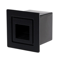 Встраиваемый светильник для лестницы, IP65, 3 Вт, 4000К, 48х48, квадрат, черный Встраиваемый светильник для лестницы, IP65, 3 Вт, 4000К, 48х48, квадрат, черный