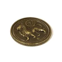 Монета сувенир знак зодиака &laquo;Лев&raquo;, d=2,5 см.