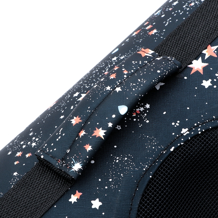 Сумка-переноска каркасная "Звёздное небо", размер M, 40 х 21 х 27 см, чёрная