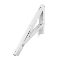 Кронштейн складной для столов и полок ТУНДРА, 2 шт., длина 350 мм, сталь, цвет белый Кронштейн складной для столов и полок ТУНДРА, 2 шт., длина 350 мм, сталь, цвет белый