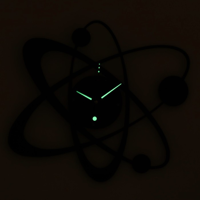 Часы настенные, интерьерные "Космос", бесшумные, d-40 см, светящиеся