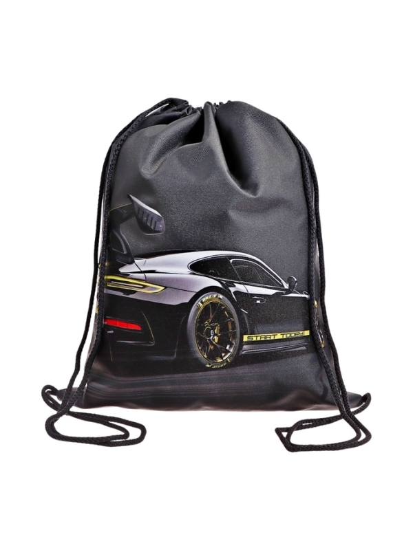 Мешок для обуви, 435&times;360 мм, Stavia (плотность 600D) &laquo;Машина с жёлтой полосой&raquo;