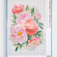 Вышивка крестиком 21х30 см "Нежные цветы"