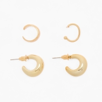 Набор серьги и каффы 4 шт. &laquo;Бублик&raquo;, цвет золото