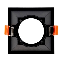 Светильник встраиваемый под лампу MR16, квадрат, пластик, черный