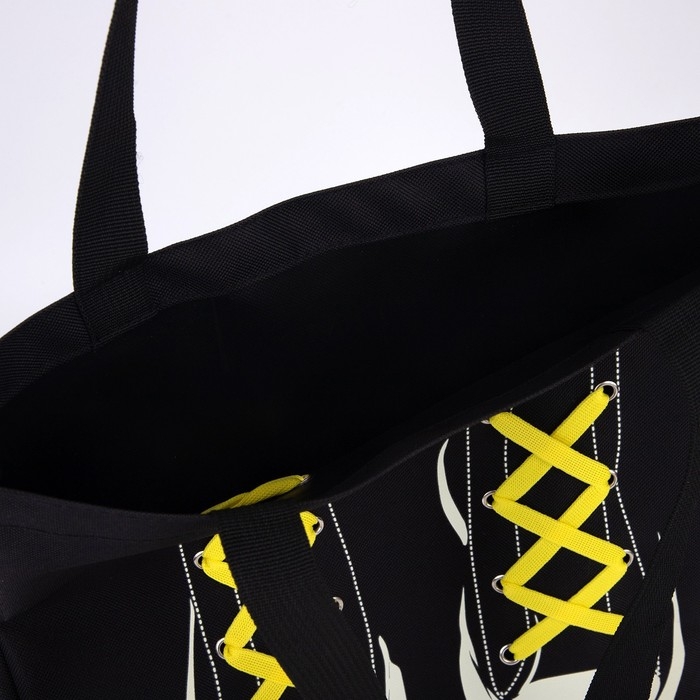 Шопер «Кеды», 35 х 0,5 х 40 см, с лентой, чёрный Шопер «Кеды», 35 х 0,5 х 40 см, с лентой, чёрный