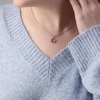 Кулон «Нежность» на цепочке, цвет розовый в серебре, 45 см Кулон «Нежность» на цепочке, цвет розовый в серебре, 45 см