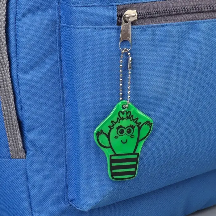 Светоотражающий элемент &laquo;Кактус&raquo;, двусторонний, 6&times;4.6 см, зелёный