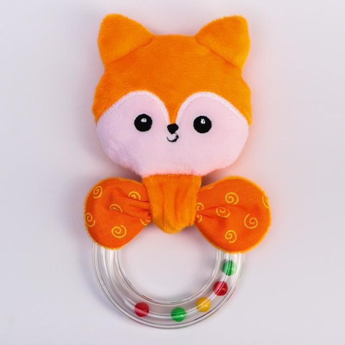 Погремушка колечко Мякиши &laquo;Лиса, Мишка, Олененок, Цыпленок&raquo;, виды МИКС