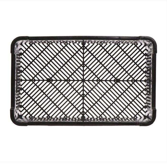 Ящик универсальный, пластиковый, 52 &times; 32 &times; 16 см, на 30 кг, чёрный, МИКС