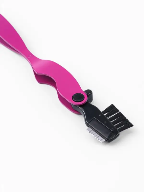 Щеточка и пинцет д/бровей и ресниц складная 10,5см металл/пластик МИКС пакет QF