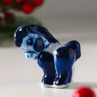 Сувенир "Коняшка", 5х5 см, гжель