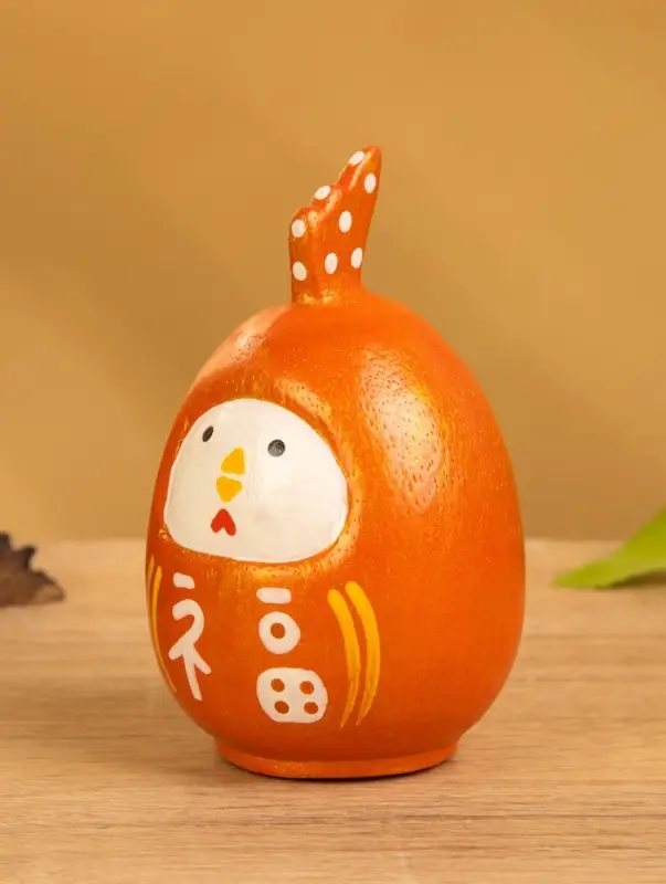 Деревянная кукла кокеши "Цыпленок" цв. красный, 6х6х9 см