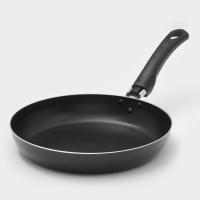 Сковорода Promo, d=24 см, стеклянная крышка, антипригарное покрытие, алюминий, чёрная