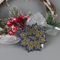 Светодиодная фигура «Венок с ягодами» 18 см, пластик, батарейки CR2032х2 (в комплекте), свечение тёплое белое Светодиодная фигура «Венок с ягодами» 18 см, пластик, батарейки CR2032х2 (в комплекте), свечение тёплое белое