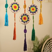 Ловец снов "Оптимизм" текстиль, ротанг 50х2х100 см Ловец снов "Оптимизм" текстиль, ротанг 50х2х100 см