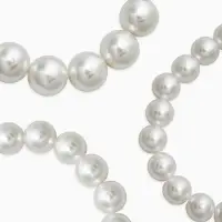 Браслет "Бусины жемчуга" (набор 3 шт), №10,12.14, цвет белый