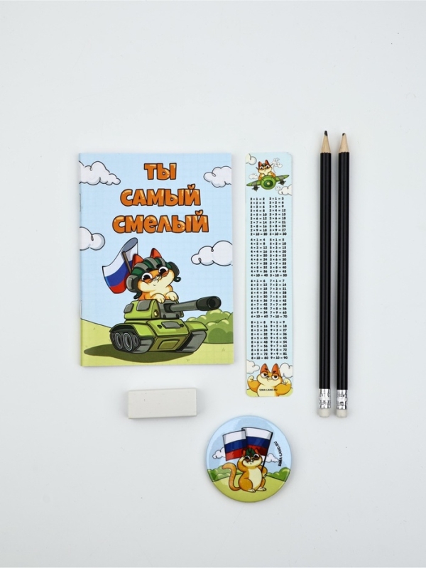 Подарочный набор 6 предметов "С 23 февраля! Кот"