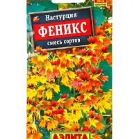 Семена цветов Настурция Феникс, смесь сортов , Ц/П,5 шт.