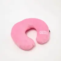 Подушка для путешествий бархатная "Не храплю", розовая, 28 х 30 х 9  см