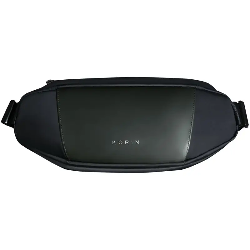 Сумка кросс-боди FlipSling, черная c зеленым