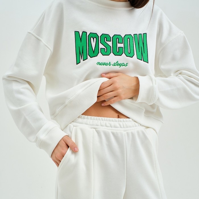 Костюм женский (джемпер и брюки) MIST Moscow, р. 48-50, молочный
