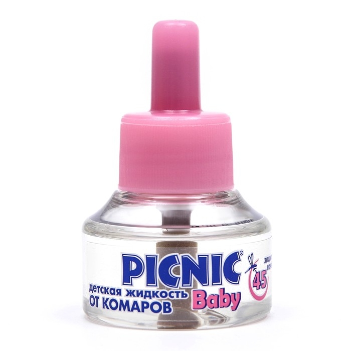 Дополнительный флакон-жидкость от комаров "Picnic Baby", с экстрактом ромашки, 45 ночей, 30 мл   146