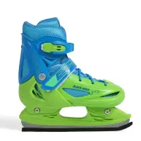 Коньки детские раздвижные BlackAqua, р. 26-29, для фитнеса, зелёные, синие