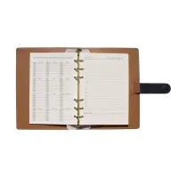 Органайзер на кольцах, C6, с хлястиком, 80л, линия, к/зам, Синий