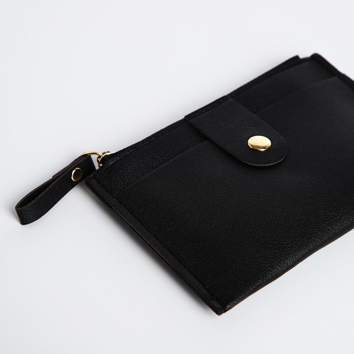 Картхолдер на молнии, цвет чёрный