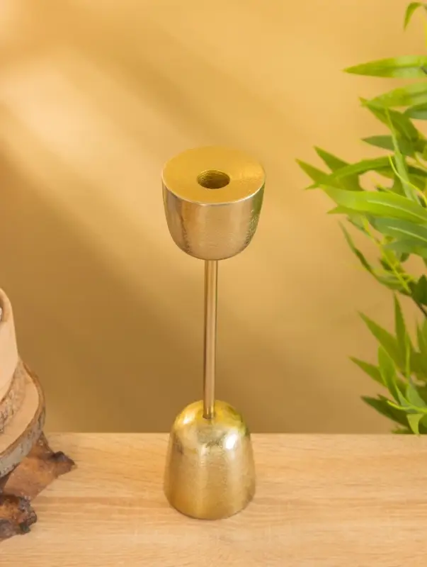 Подсвечник &laquo;Факел&raquo;, 31 см, алюминий, золото